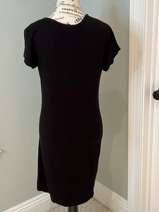 Antistar Black V Neck Dress | Size M | Stretchy | Preowned | Classic Everyday - Picture 3 of 11